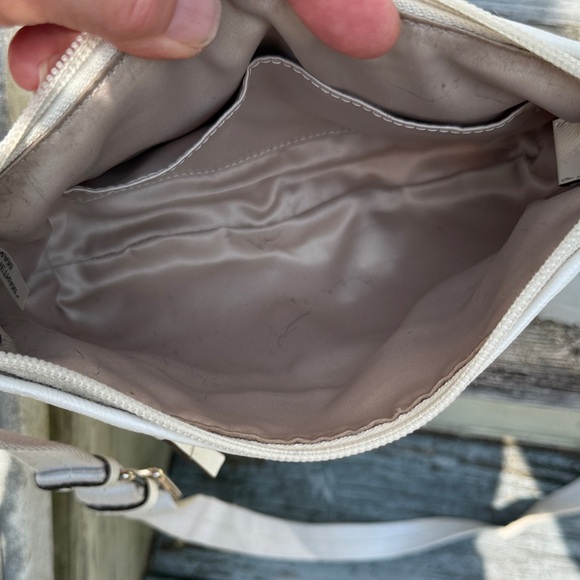 Coach Pink & White Satin Logo Crossbody Bag Small Purse Y2K Handbag Shoulderbag - Picture 13 of 15